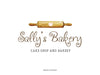 Bakery Logo Design with Rolling Pin Logo-Cooking and Cake Shop Logo