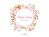 Floral Logo-Flower Logo-Round Floral Logo-Peonies Logo-Pink Floral Logo-Circle Logo-Premade Logo-Watercolor Logo-Free Font Change