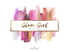 Glam Logo-Glamorous Logo-Makeup Logo-Luxury Logo-Elegant Logo-Beauty Blogger Logo-Premade Logo-Watercolor Logo-Free Font Change