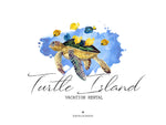 Turtle Logo-Tortoise Logo-Ocean Logo-Sea Logo-Marine Logo-Beach Logo-Sea Animal Logo-Swimming Logo-Premade Logo-Logo Design-Watercolor Logo